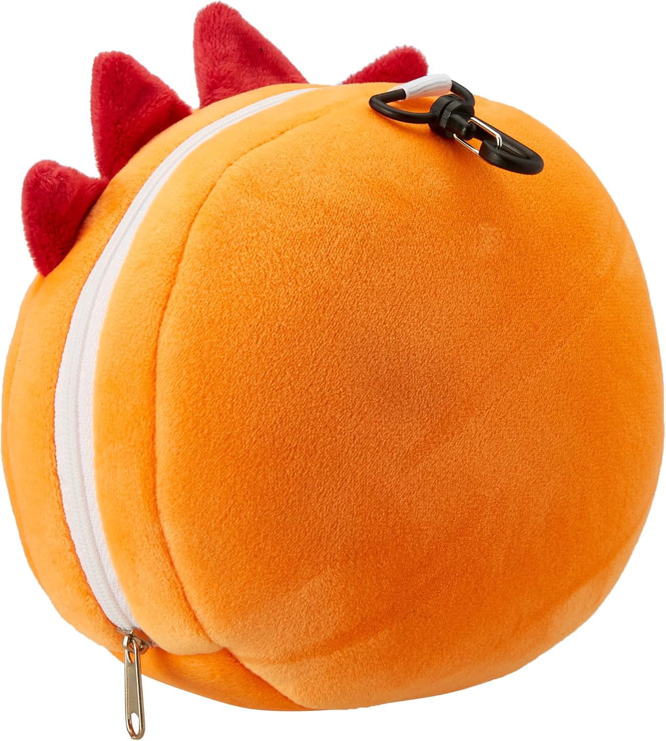 Relaxeazzz Orange Monstarz Monster Round Plush Travel Pillow & Eye Mask
