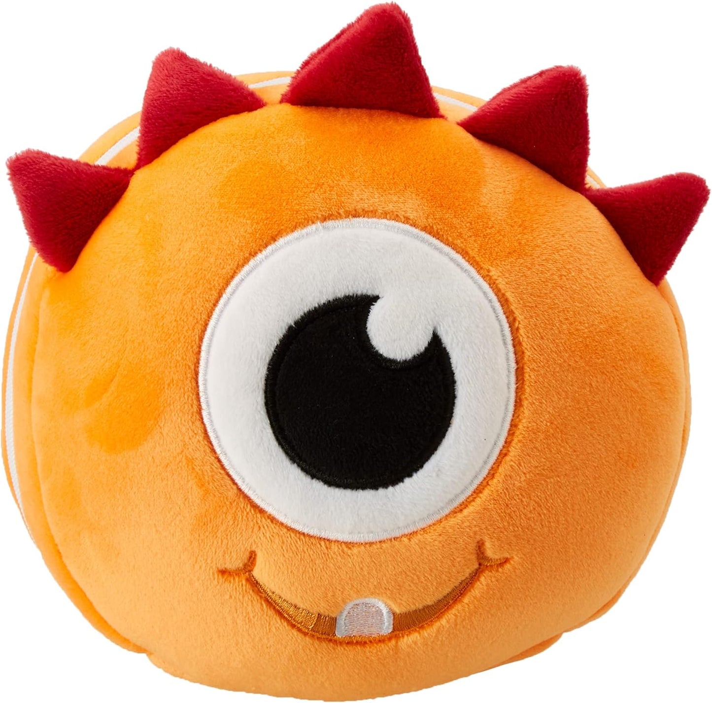 Relaxeazzz Orange Monstarz Monster Round Plush Travel Pillow & Eye Mask