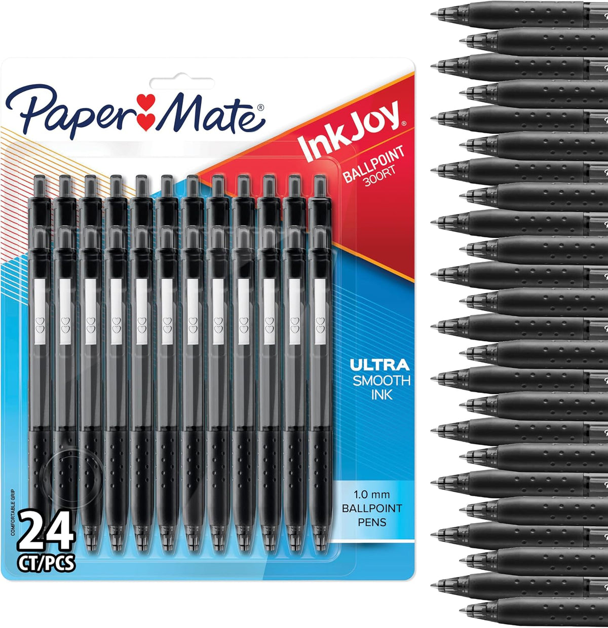Paper Mate InkJoy 300RT Retractable Ballpoint Pens Black Ink 24PK