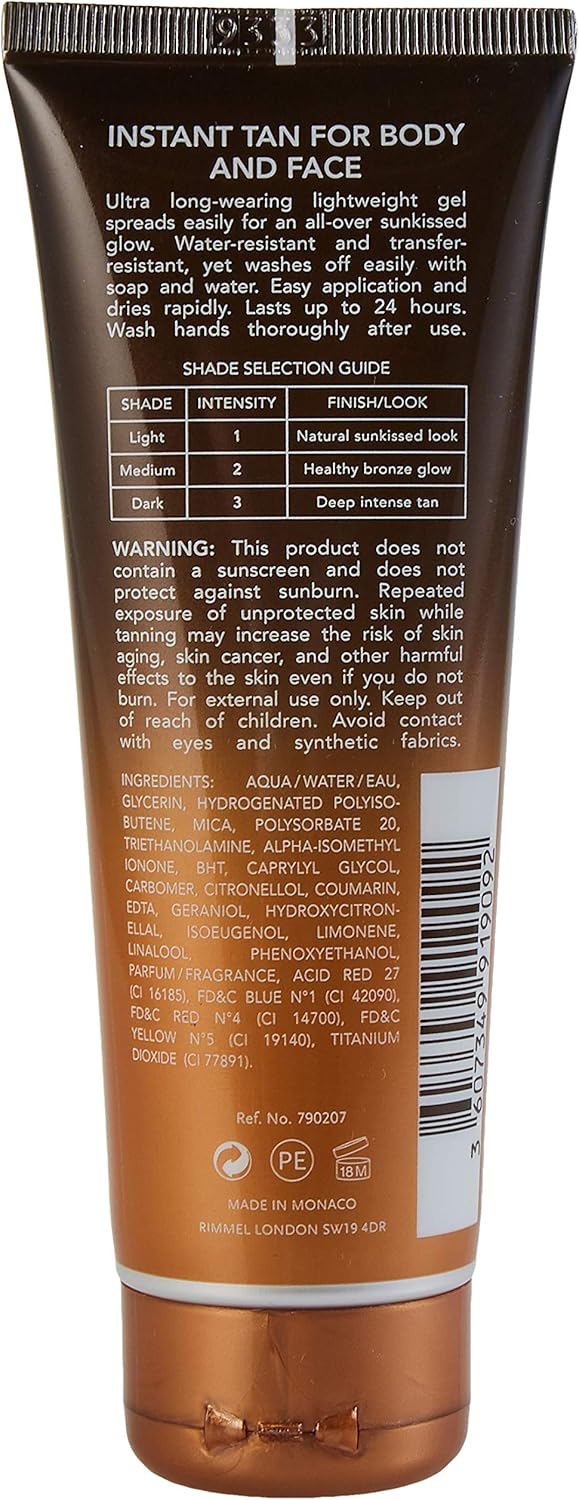 Rimmel Sunshimmer Water Resistant Instant Tan Wash Off Shimmer - Medium