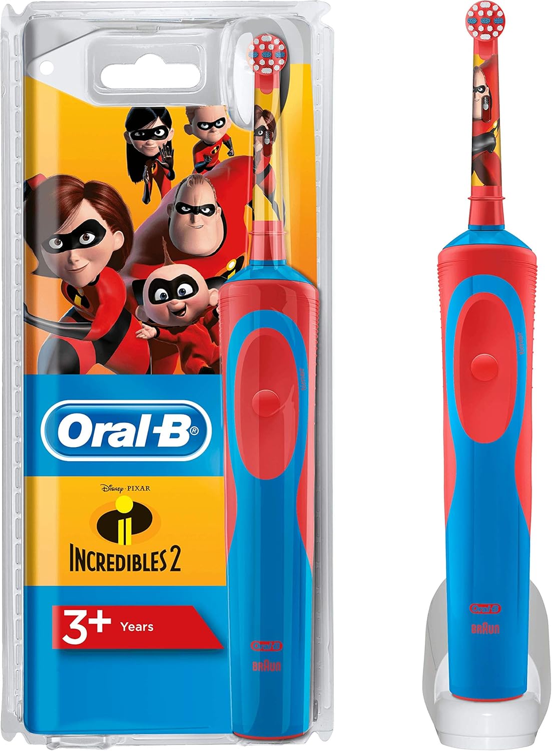 Oral-B Electric Rechargeable Toothbrush for Kids Featuring Disney Incredibles Characters