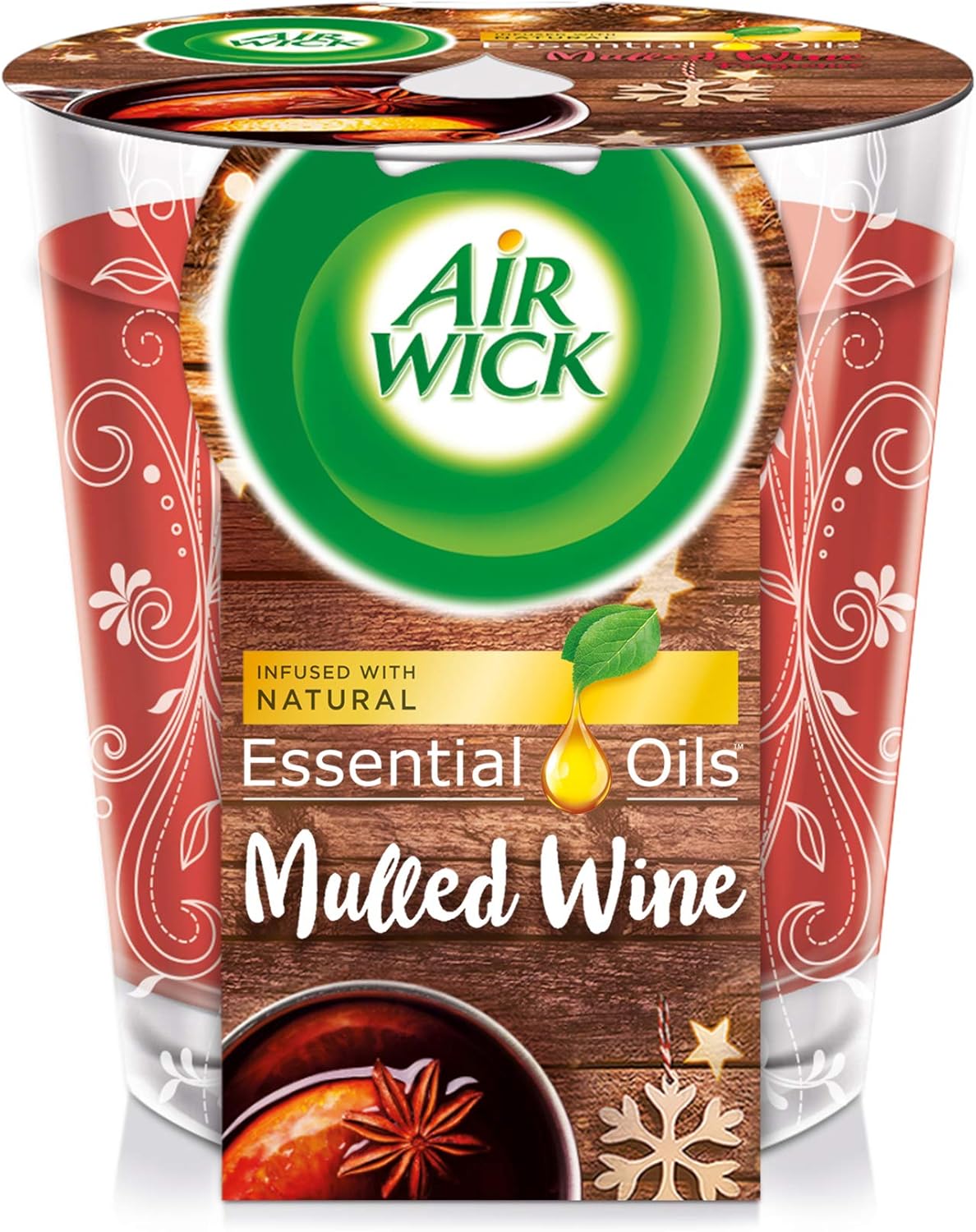 Air Wick Candle Air Freshener, Mulled Wine Scent, 105g
