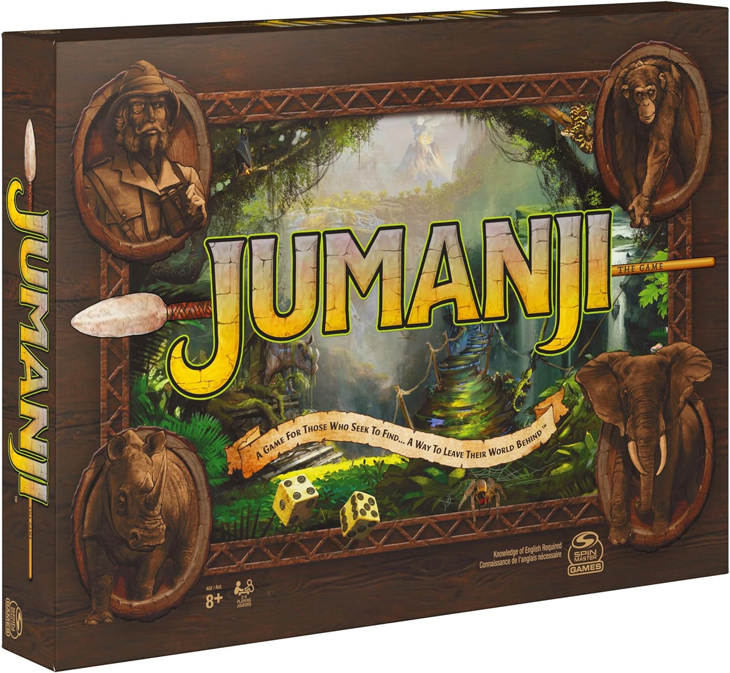 Jumanji The Game, The Classic Adventure Board Game for Kids and Families Aged 8 and Up