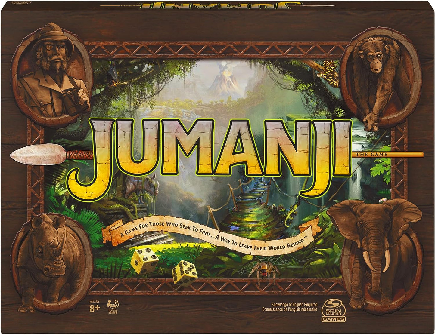 Jumanji The Game, The Classic Adventure Board Game for Kids and Families Aged 8 and Up