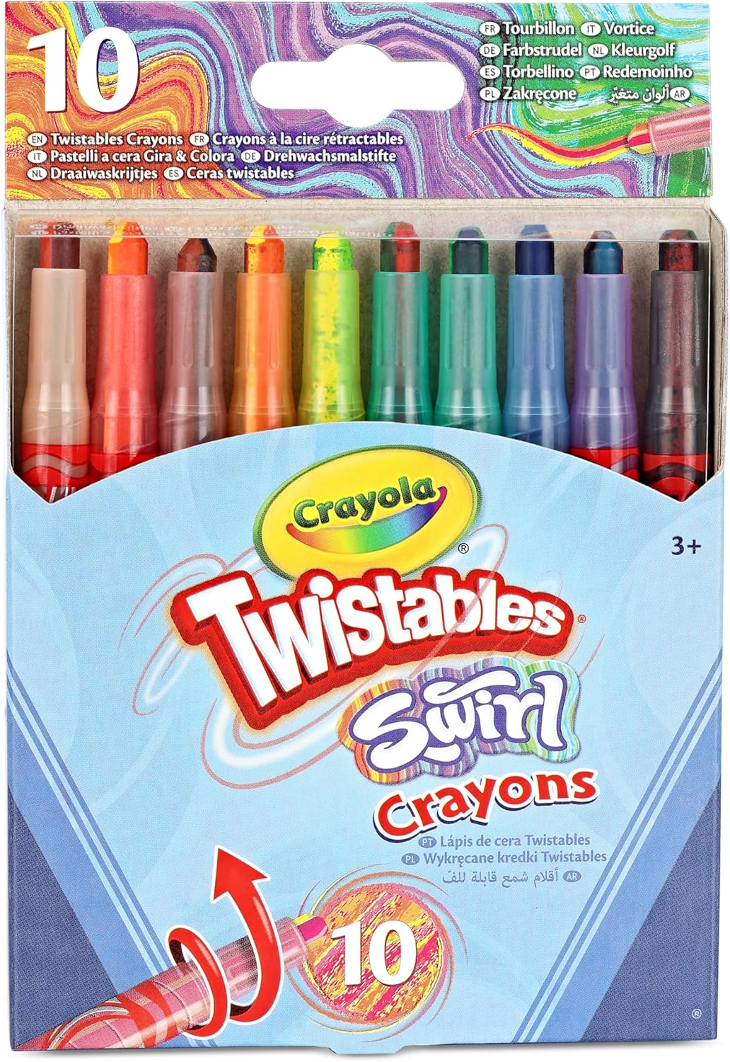 CRAYOLA Swirl Mini Twistable Crayons - Assorted Colours 10PK