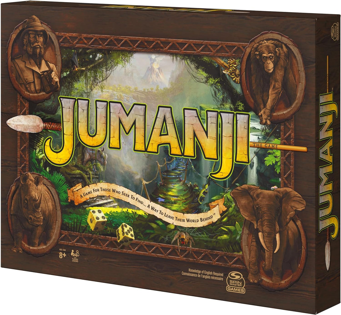 Jumanji The Game, The Classic Adventure Board Game for Kids and Families Aged 8 and Up