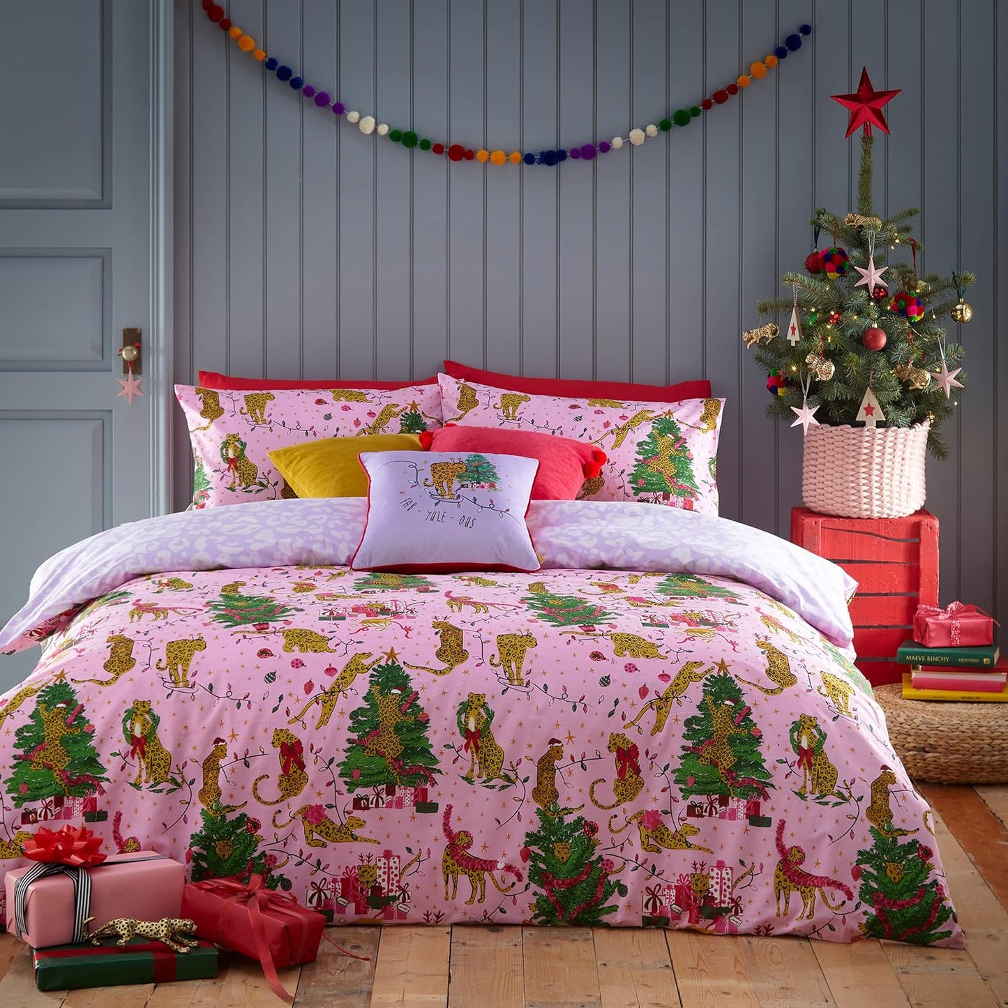 furn. Purrfect Christmas King Duvet Cover Set