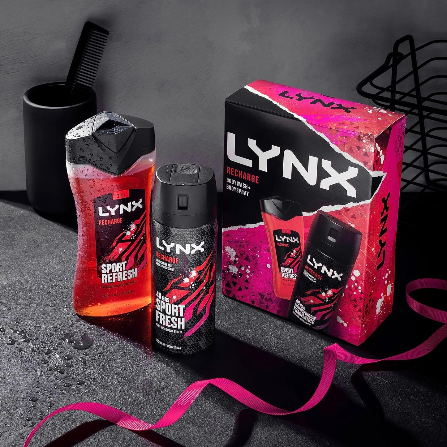 LYNX Recharge Duo Deodorant Gift Set Body Wash & Body Spray