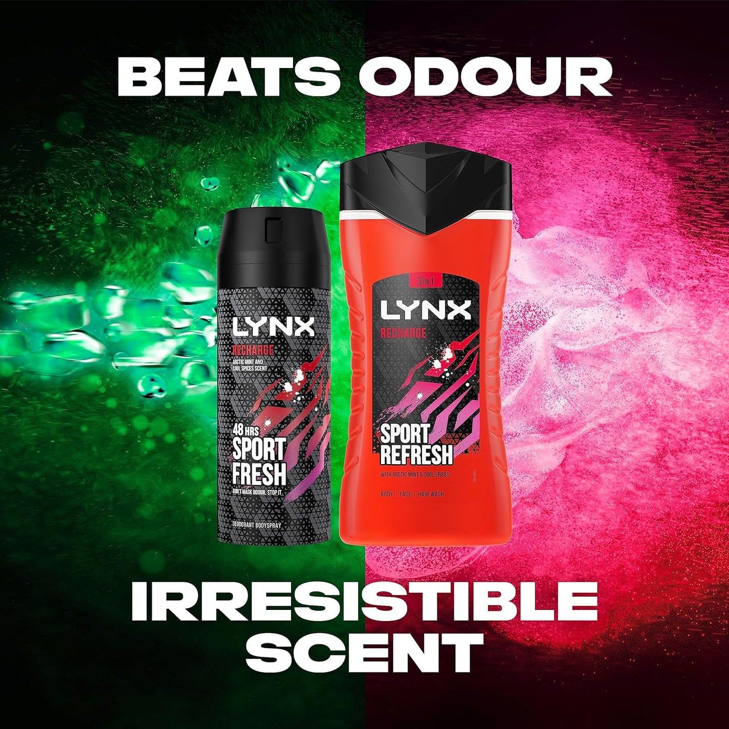 LYNX Recharge Duo Deodorant Gift Set Body Wash & Body Spray