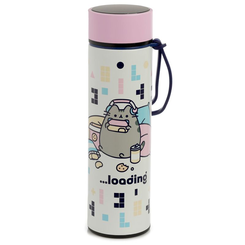 Pusheen Cat Gaming Hot & Cold Digital Thermometer Bottle