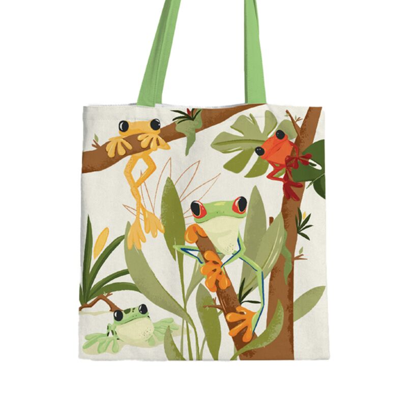 Tropical Tree Frogs Reusable Tote Bag