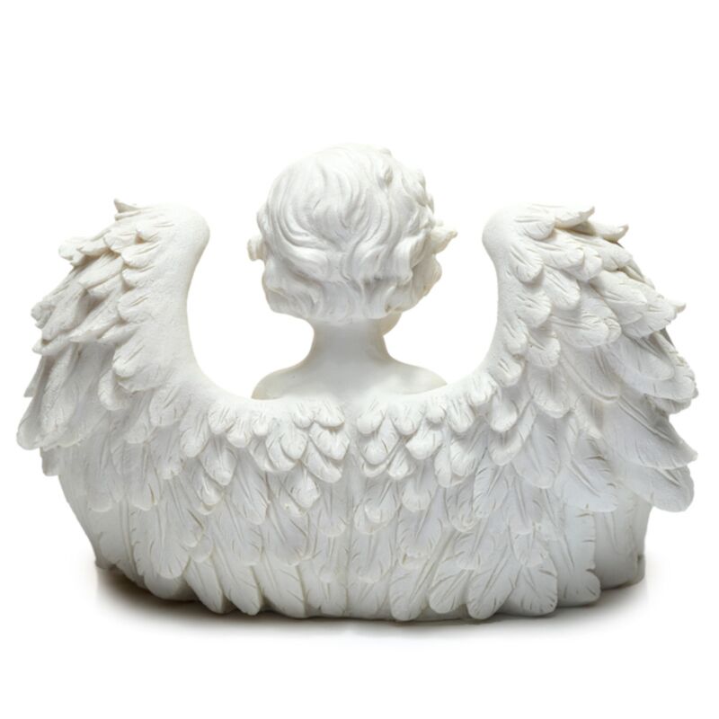 White Cherub 3 Tea Light Candle Holder