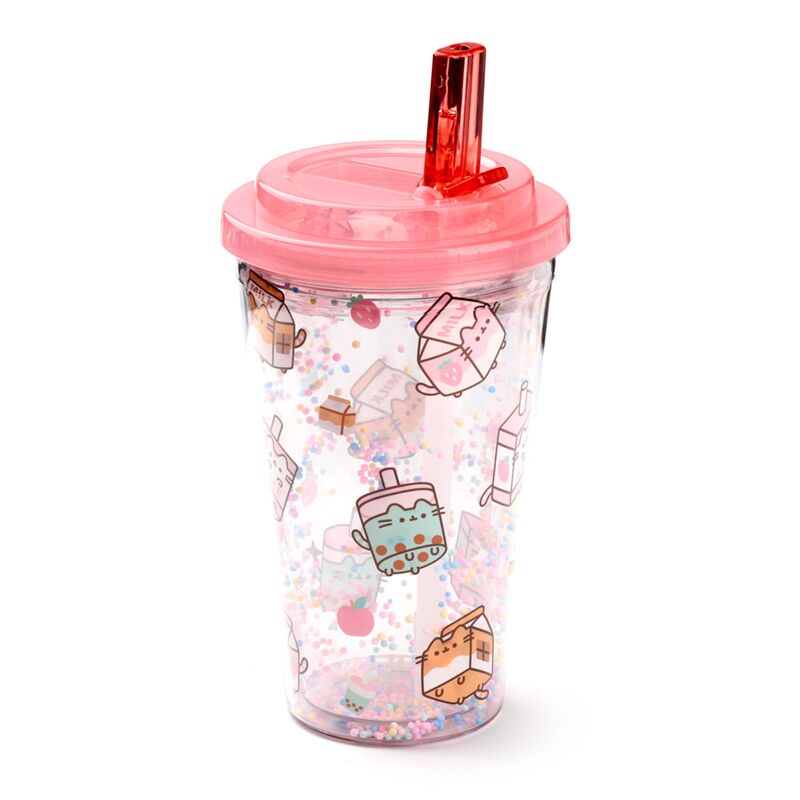 Pusheen Sips Double Walled Cup & Straw