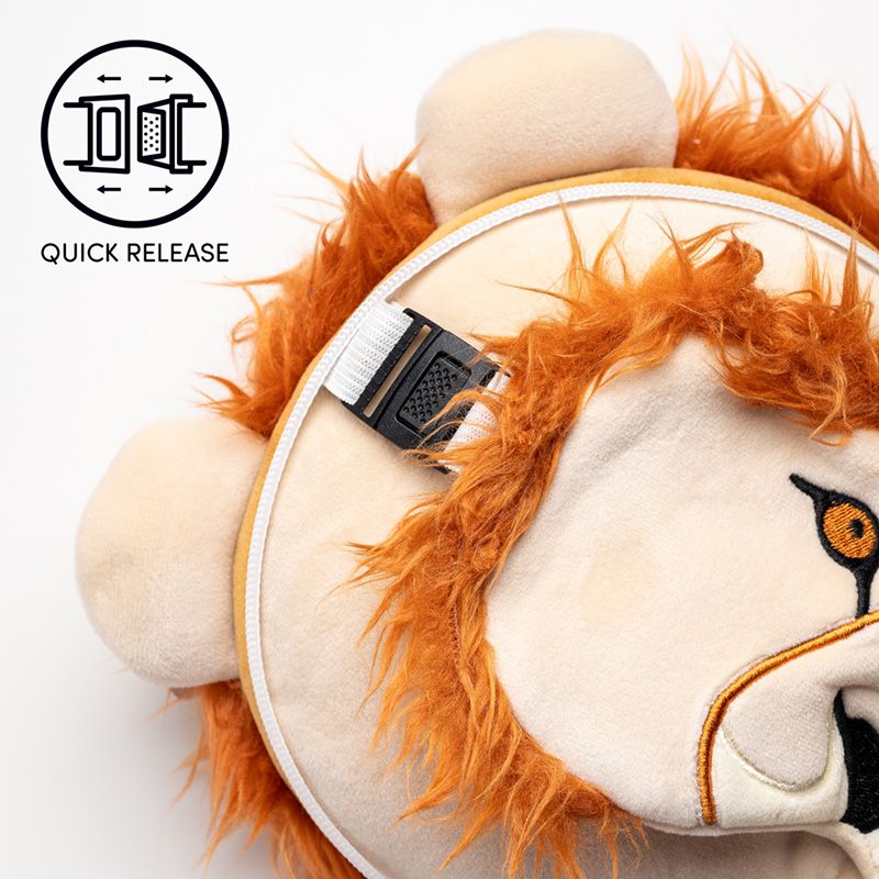 Relaxeazzz Lion Plush Travel Pillow & Eye Mask