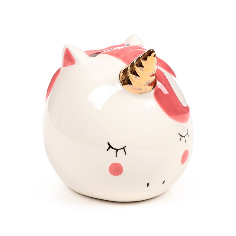 White Unicorn Ceramic Money Box