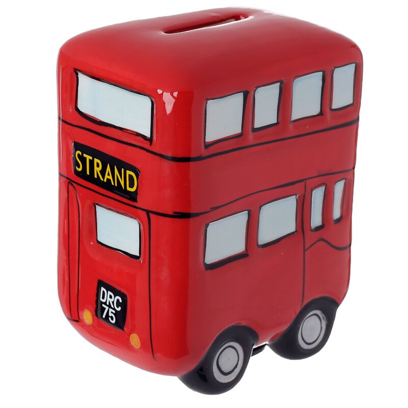 London Icons Red Routemaster Bus Ceramic Money Box