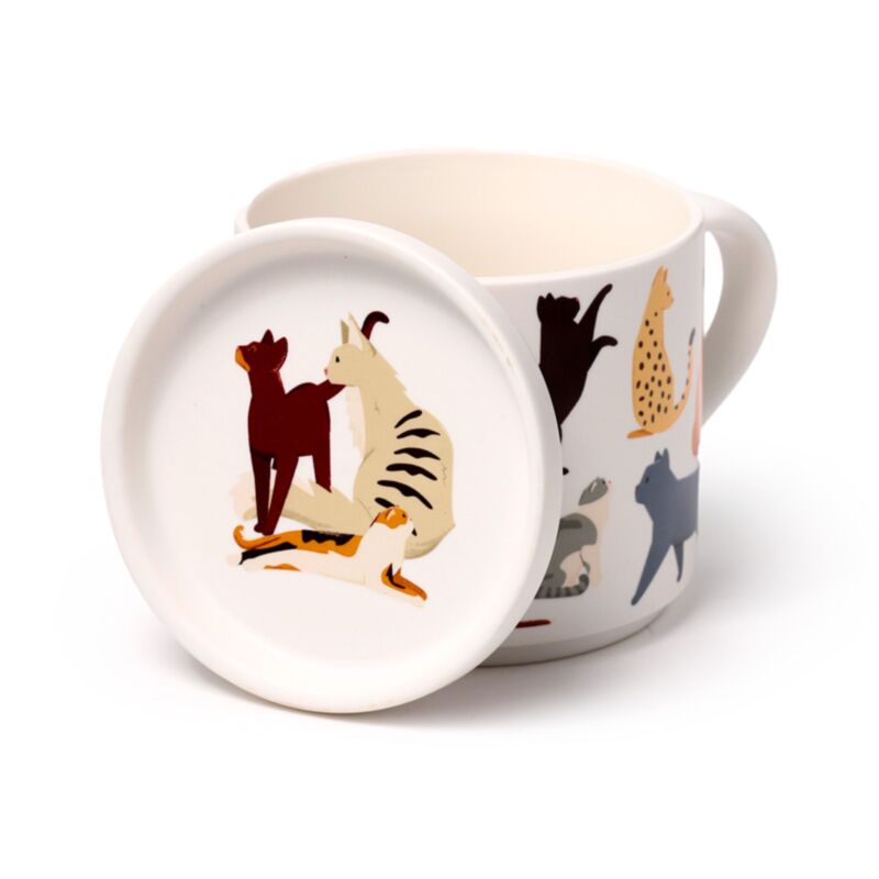 Feline Fine Cats (New) Porcelain Mug & Coaster Lid Set