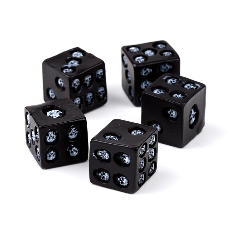 Black Skull Dice Pack of 5