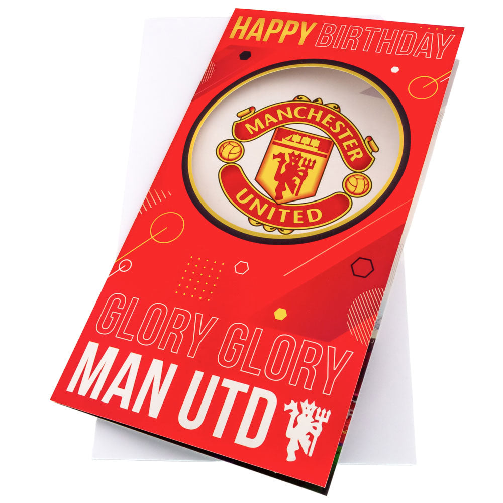 M UTD FC Glory Glory Birthday Card