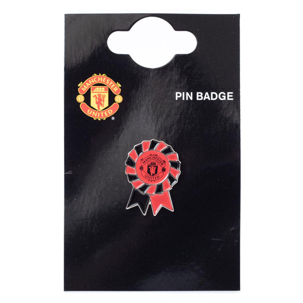 Manchester United FC Rosette Pin Badge