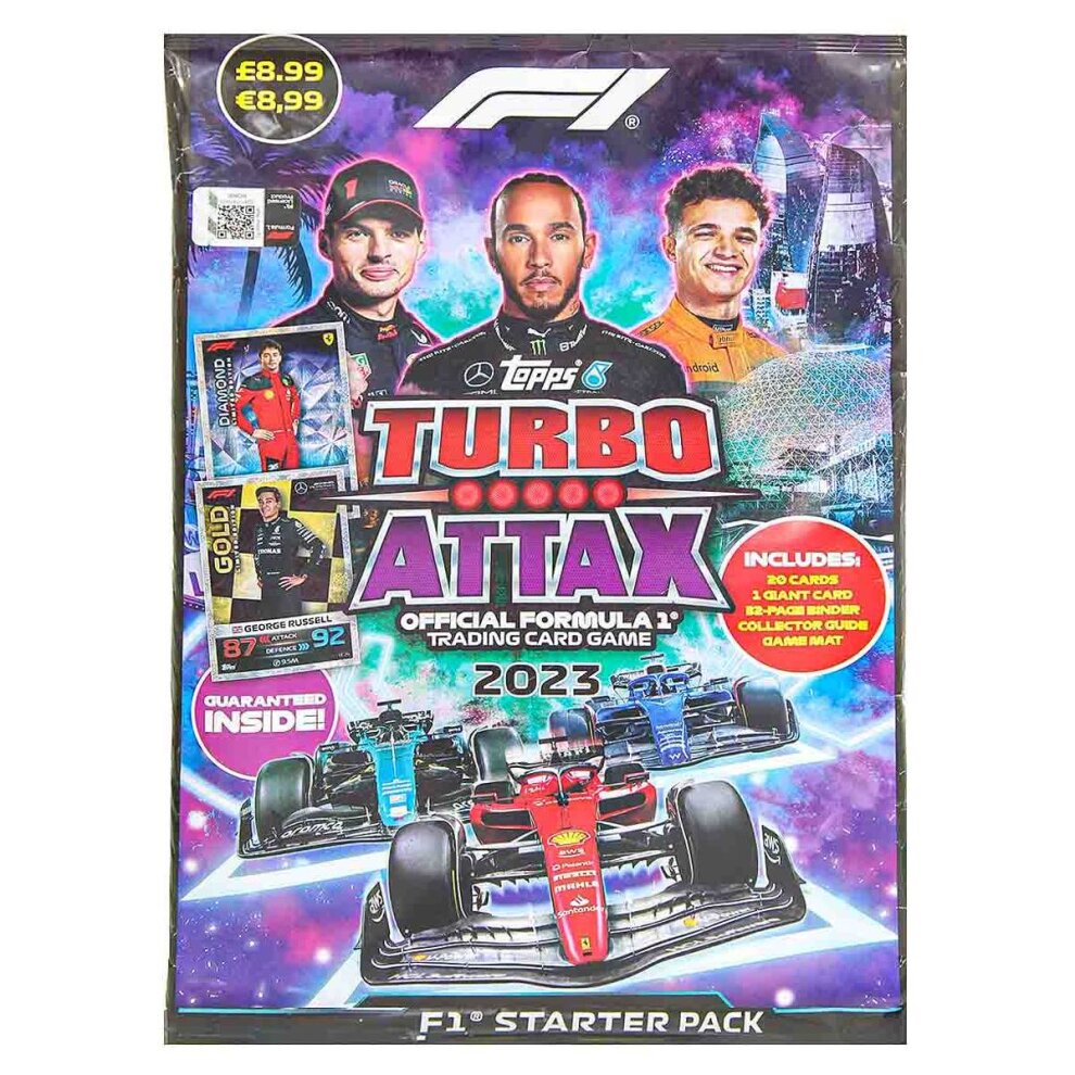 Topps F1 Turbo Attax 2023 Trading Cards Game Starter pack inc 20 cards & Giant