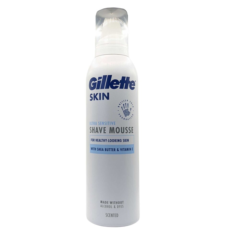 Gillette Shave Mousse Shea Butter Vitamin E 240ml Ultra Sensitive Skin