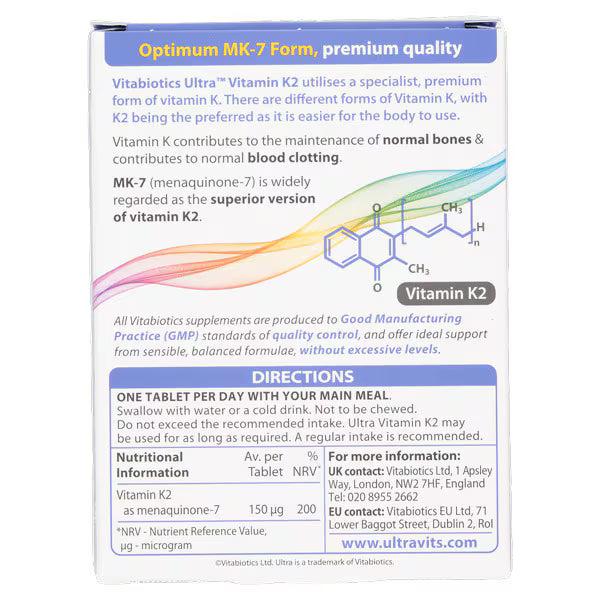 Vitabiotics Ultra Vitamin K2 60 Tabs