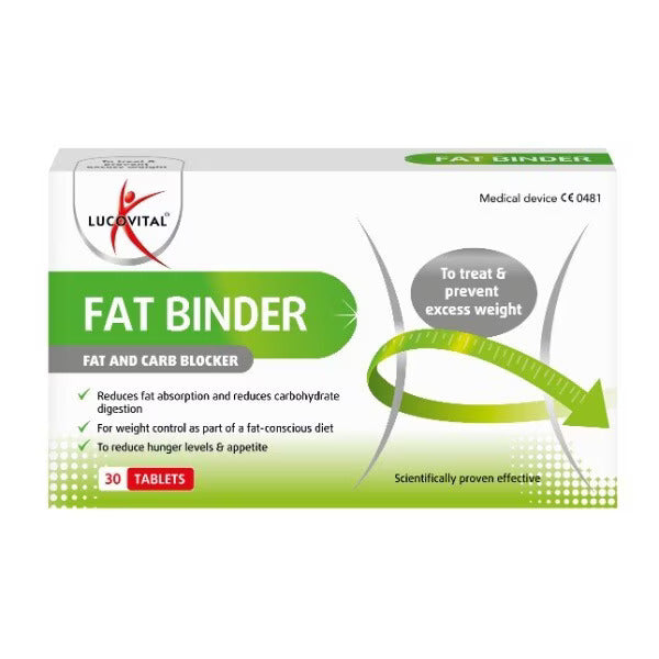 LUCOVITAL FAT BINDER Fat & Carb Blocker Weight Loss 30 Tablets 5-15 Days Supply
