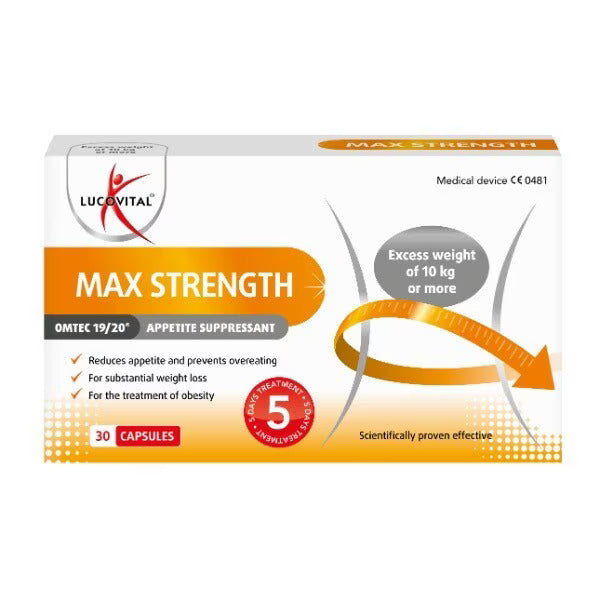 Lucovital MAX STRENGTH Appetite Suppressant Excess Weight 10KG+ 30 Capsules