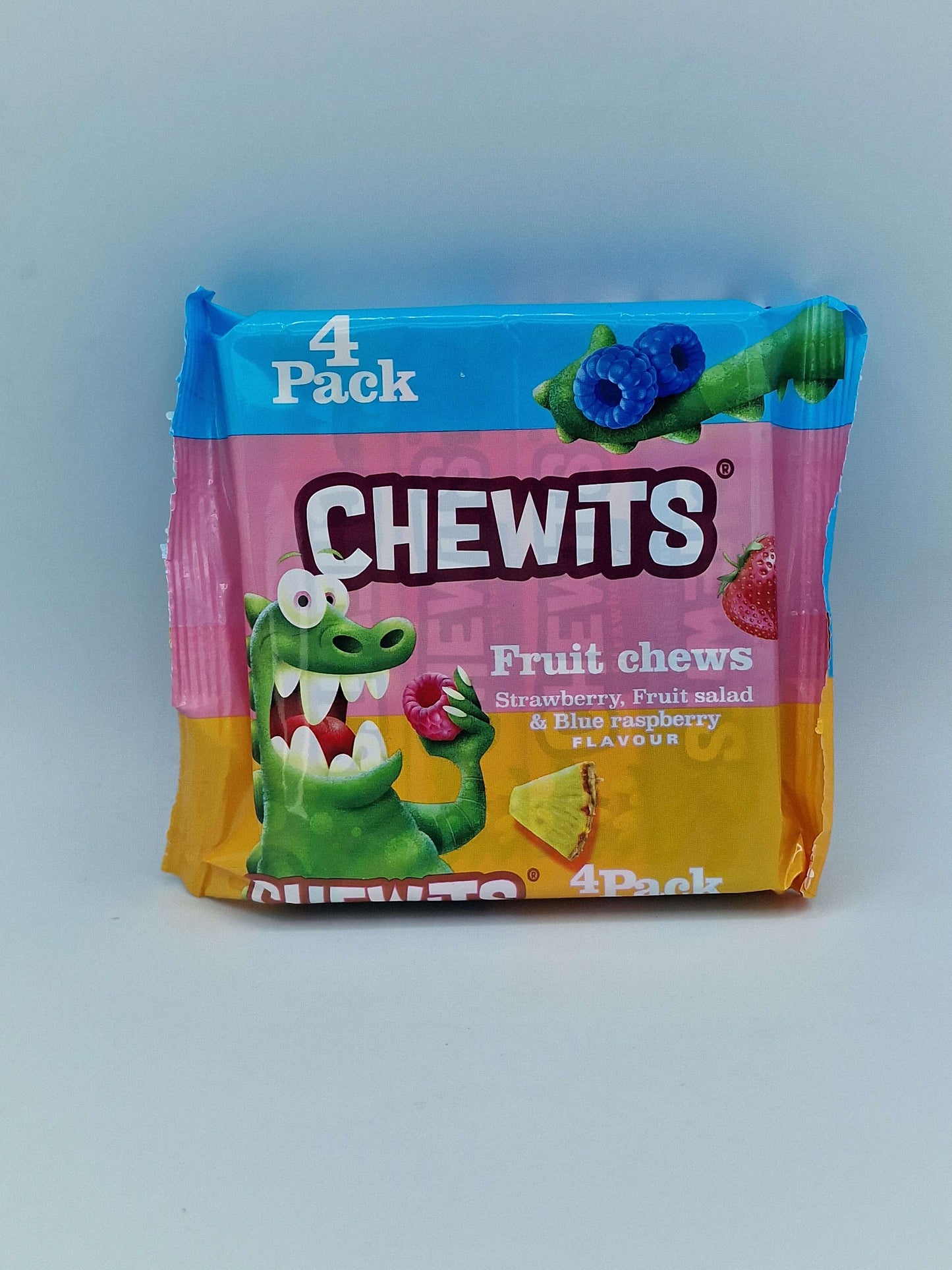 Chewits Fruit Chews Strawberry, Fruit Salad & Blue Raspberry Flavour 4 x 30g
