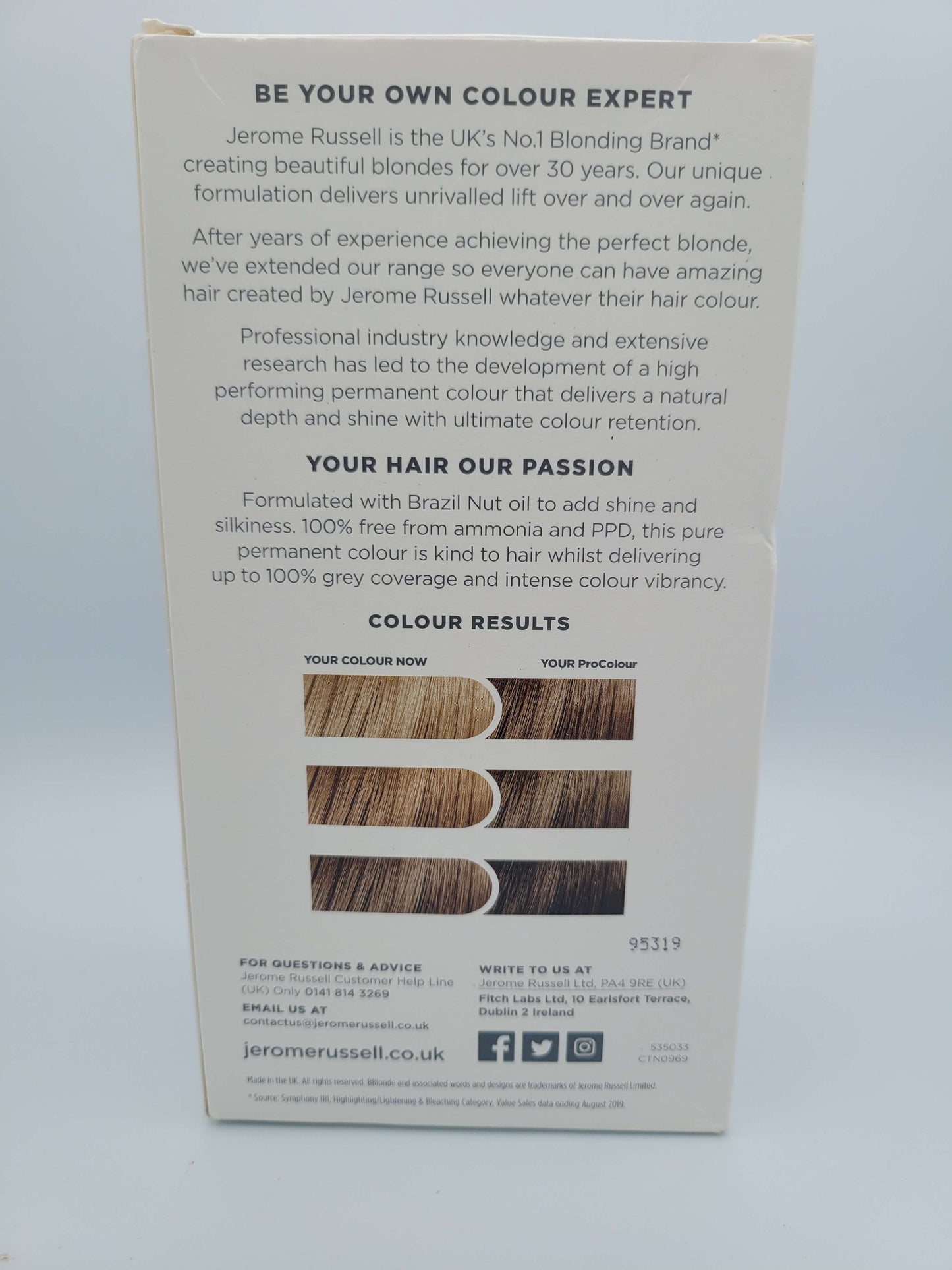 Jerome Russell ProColour Brown 5.0 Permanent Hair Colour Dye