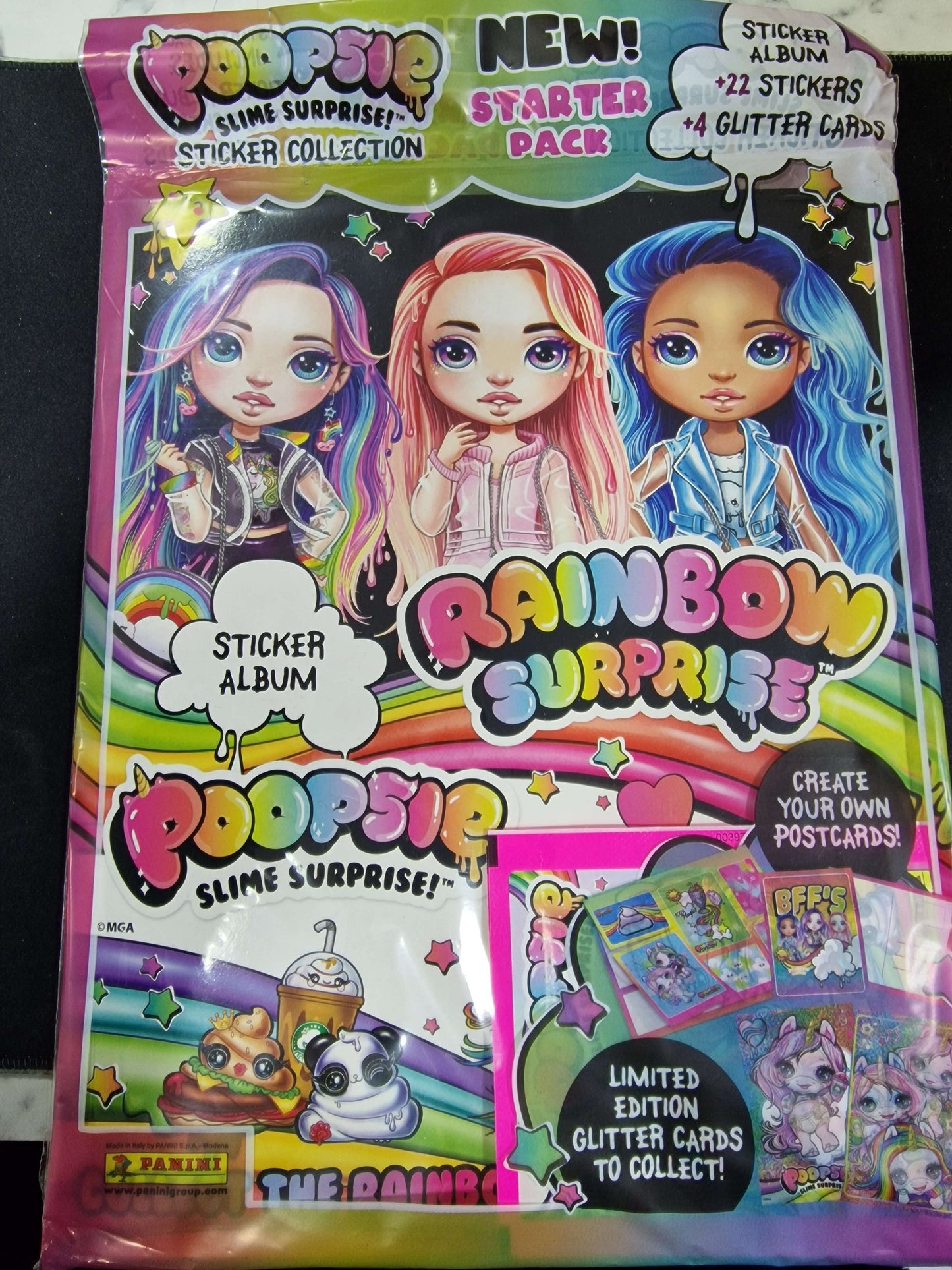 Poopsie Slime Surprise! Sticker Album & cards