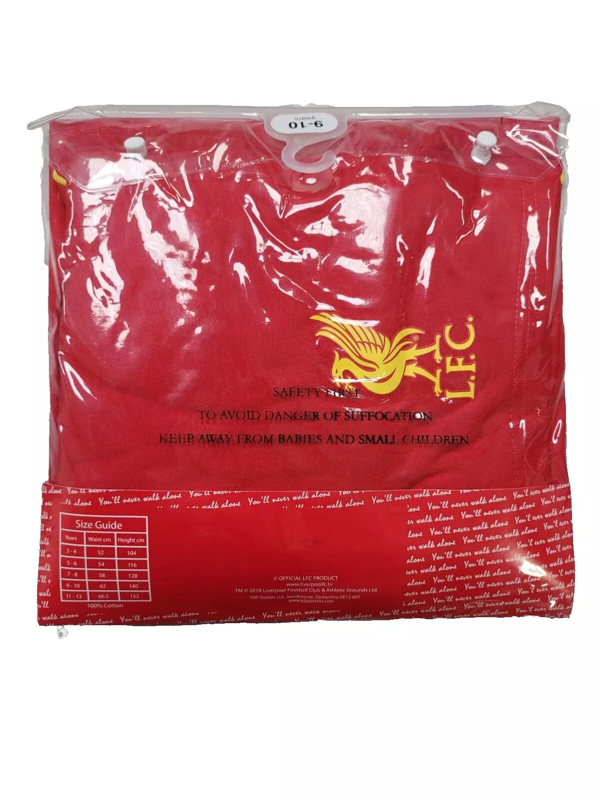 Liverpool FC 100% Cotton Pyjamas 9/10YEARS - Official Merchandise