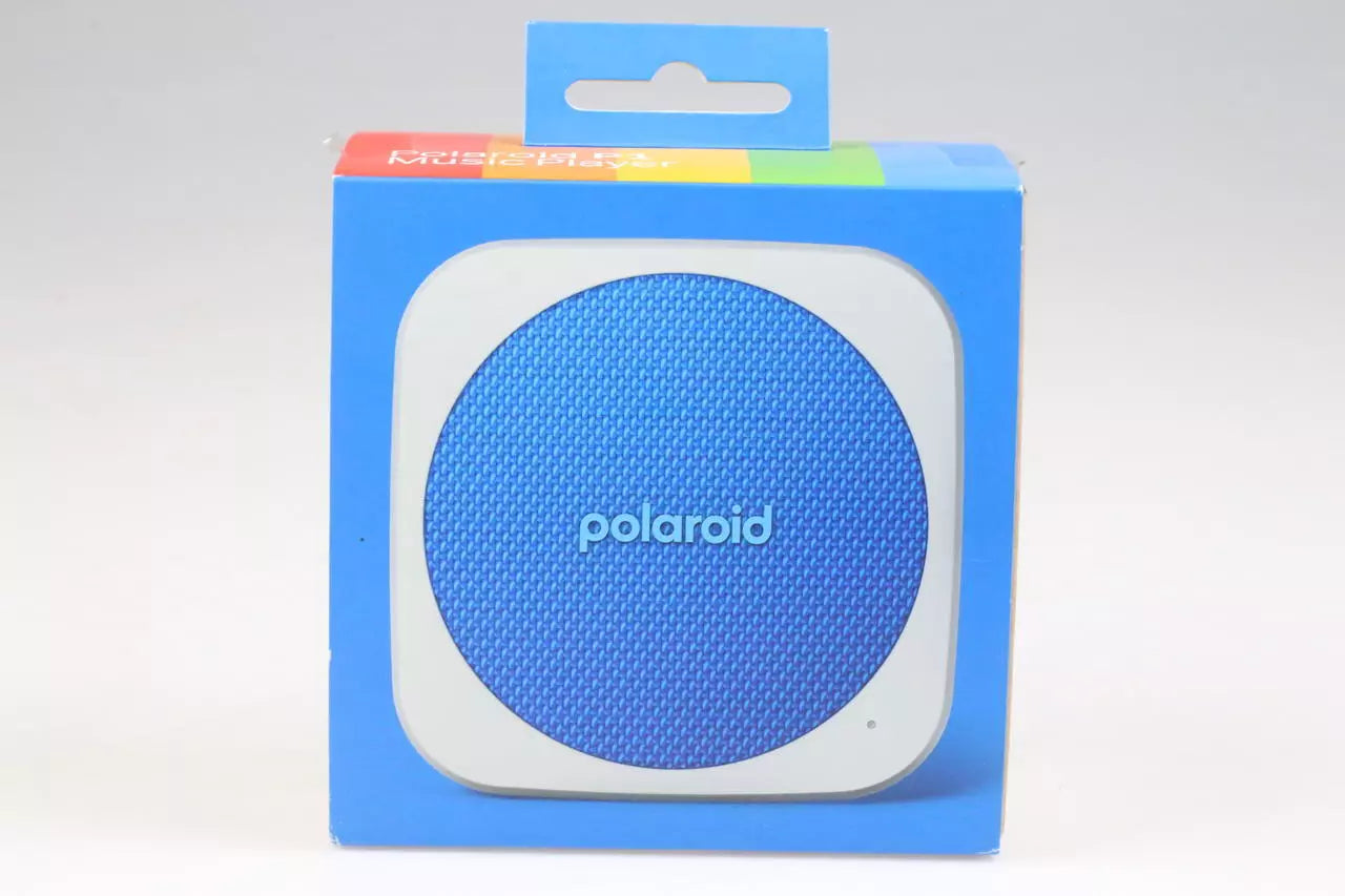 Polaroid P1 Music Player (Blue) - Super Portable Wireless Bluetooth Speaker Rechargeable with IPX5 Waterproof and Dual Stereo Pairing