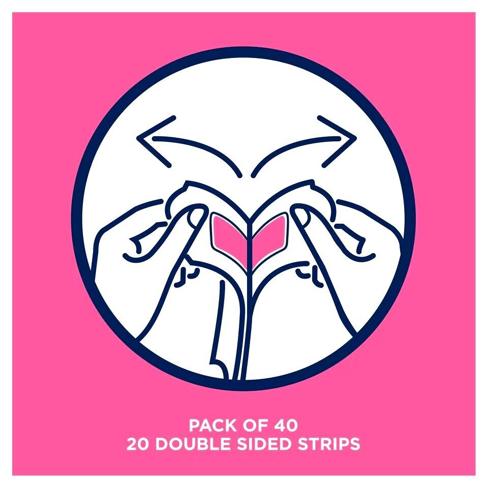 Veet Wax Strips For The Face Sensitive Skin Facial Hair Removal Cold Wax 40 Pack