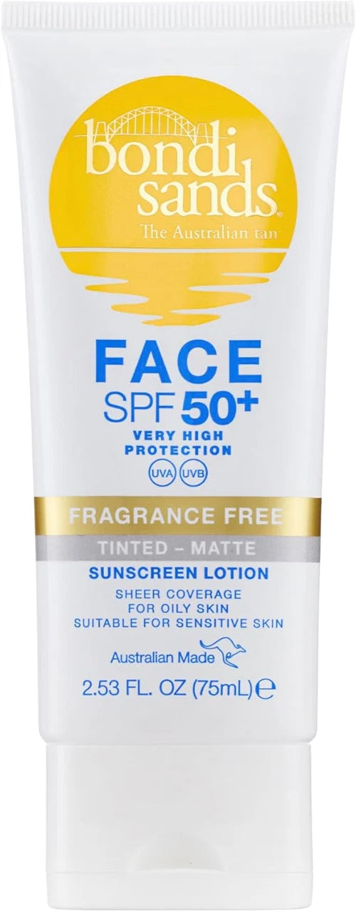 Bondi Sands SPF 50+ Fragrance Free Matte Tinted Face Lotion 75ML