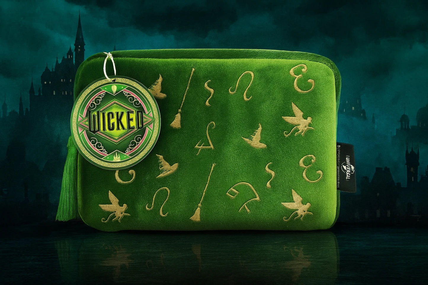 Official Wicked Gift Collection Green Cosmetic Makeup Bag + Shower Gel 50ml