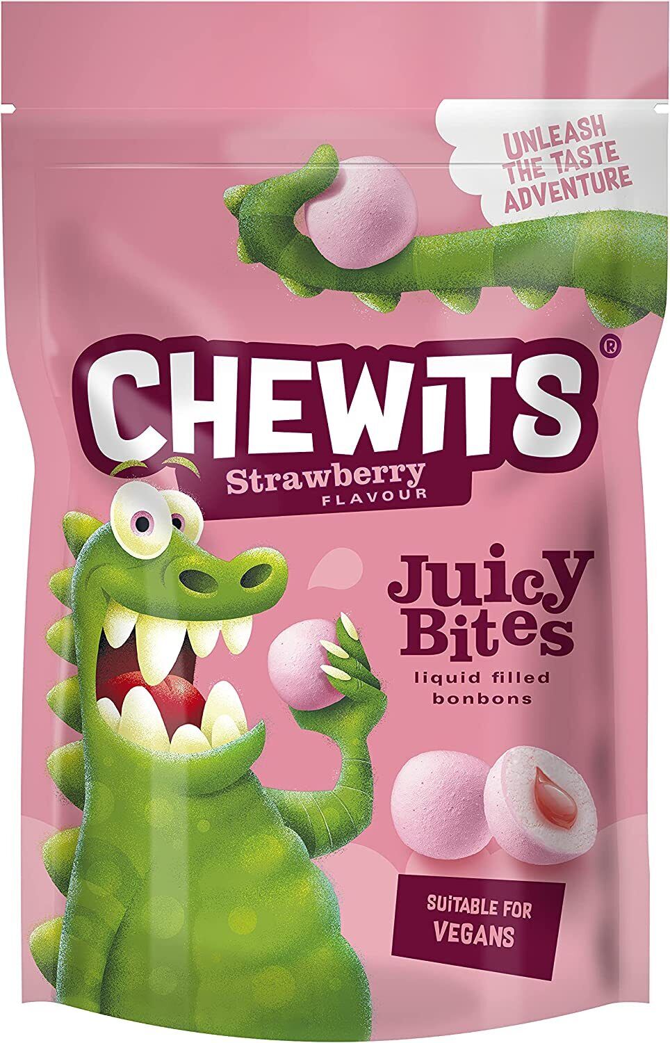 Chewits Juicy Bites - Strawberry Flavour - 1x115g