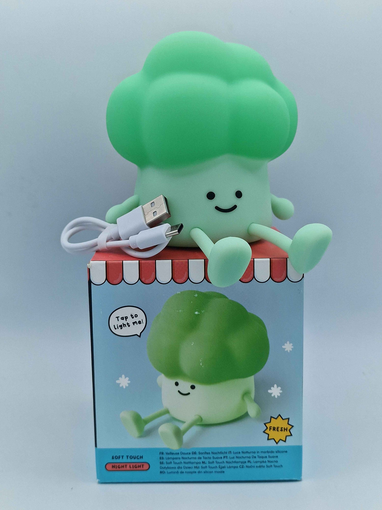 Foodiemals Broccoli LED Night Light Sleep Lamp & Phone Stand
