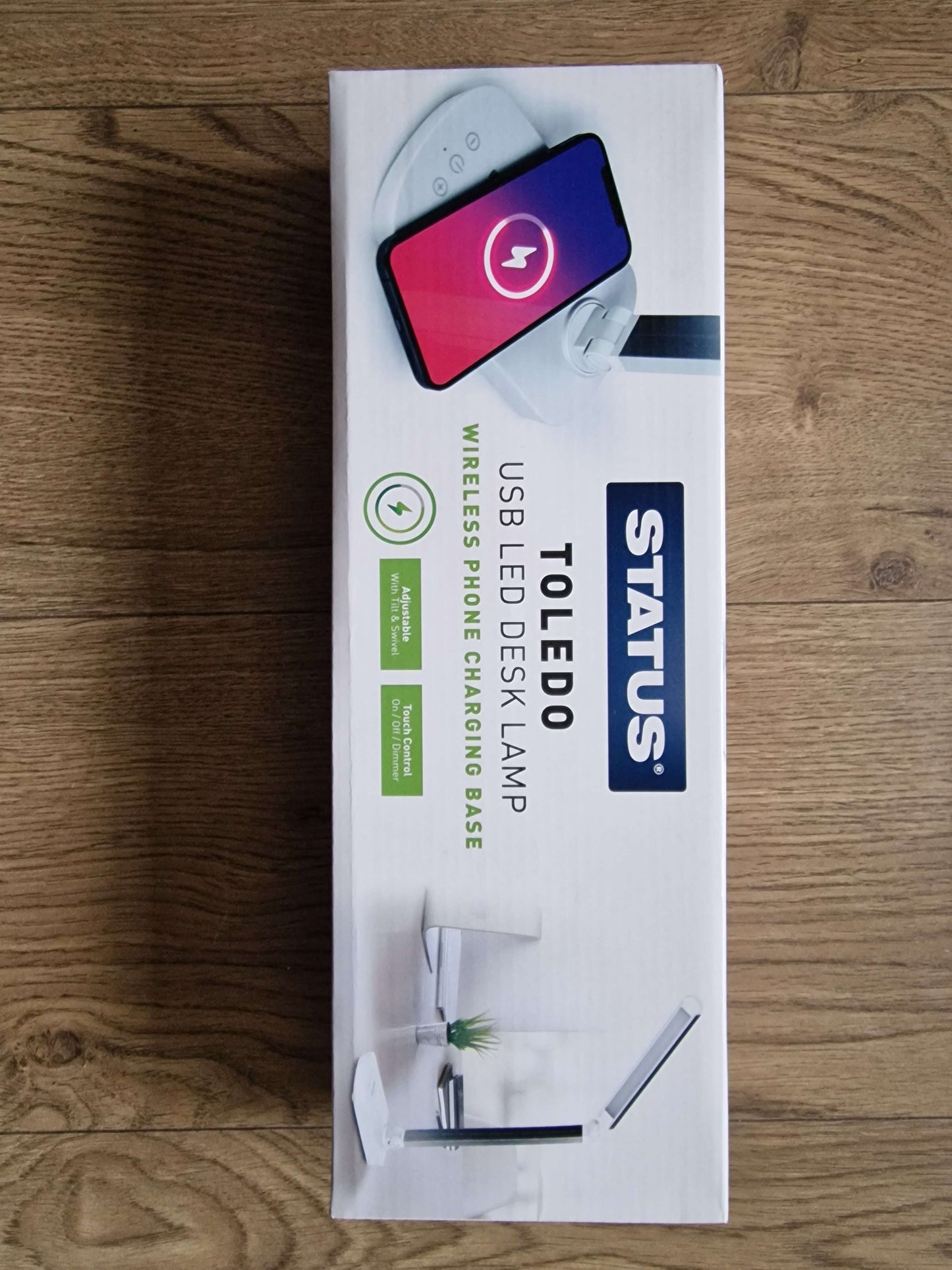 Status USB LED White Desk Lamp