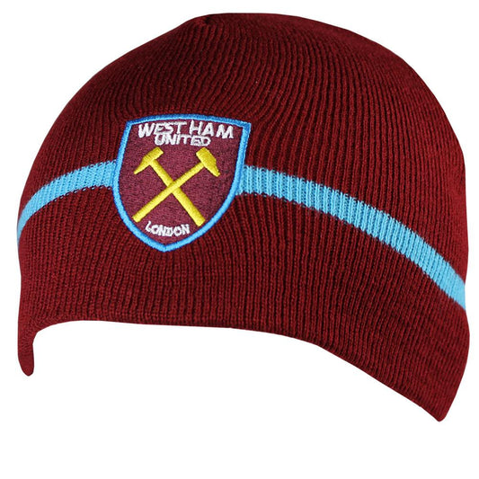 West Ham United FC Crest Knitted Beanie Hat