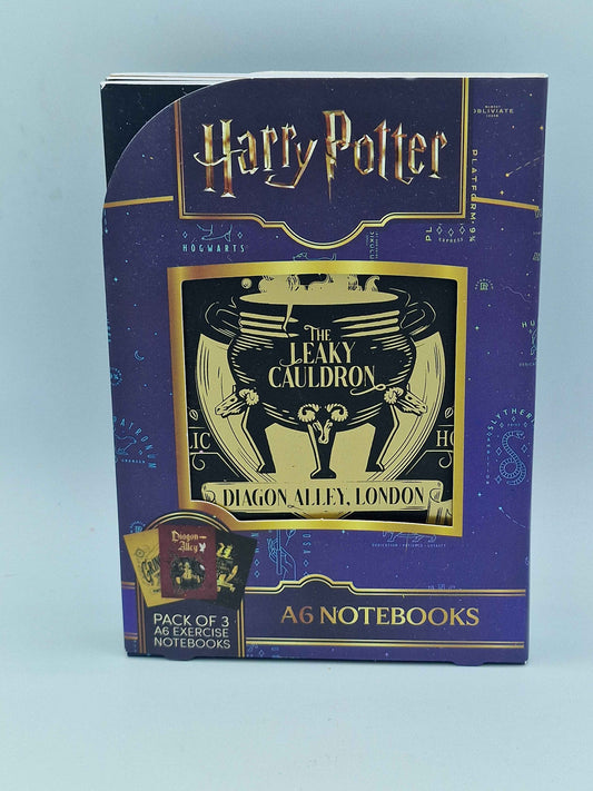 3X Harry Potter A6 Lined Notebook Set