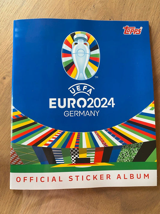 Topps UEFA Euro 2024 Germany Official Sticker Album + 6 Stickers