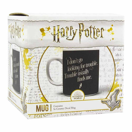 Harry Potter I Don't Go Looking For Trouble Heat Mug