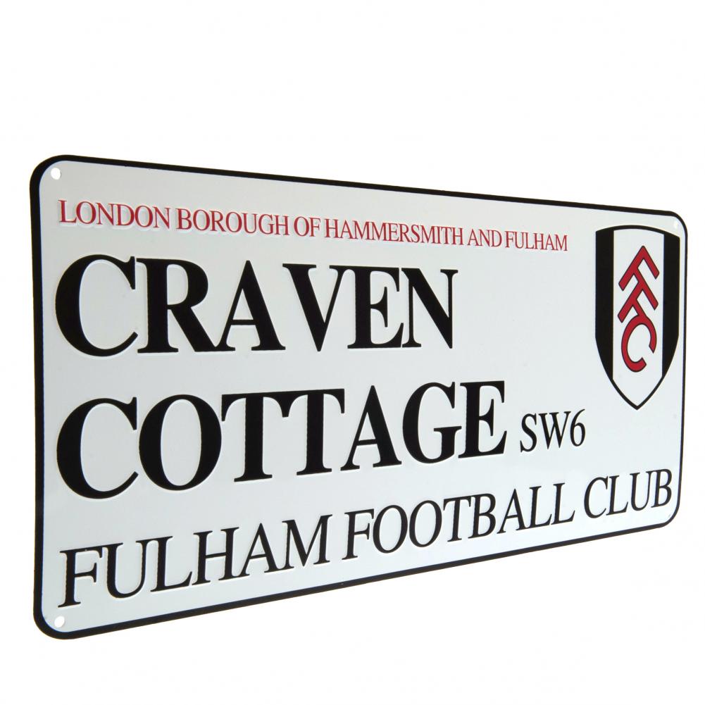 Fulham FC Street Sign WHT