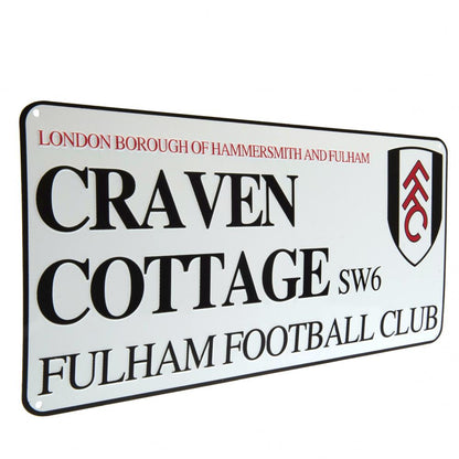 Fulham FC Street Sign WHT