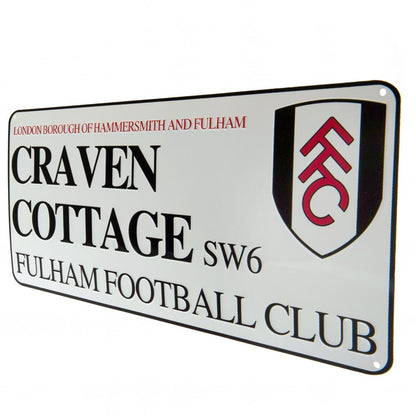 Fulham FC Street Sign WHT