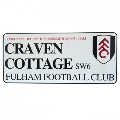Fulham FC Street Sign WHT