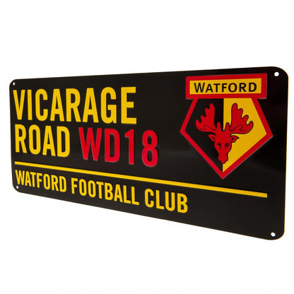 Watford FC Street Sign Black