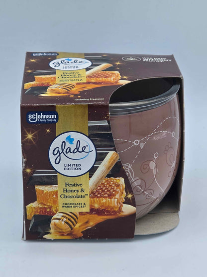 Glade Scented Candle Sleeved Festive Honey and Chocolate 108g